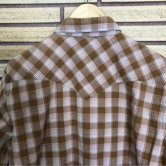 Vintage 60's Western Style Shirt - Chest 46 - Unisex - Cotton Button Down - Med - Picture 6 of 14
